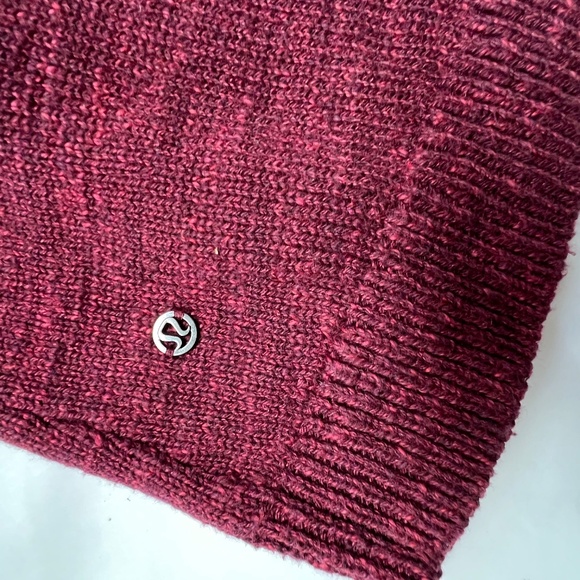 Lululemon Summit Stride Sweater S Heathered Deep Rouge Cotton 1/4 Zip Pull On - Picture 8 of 8